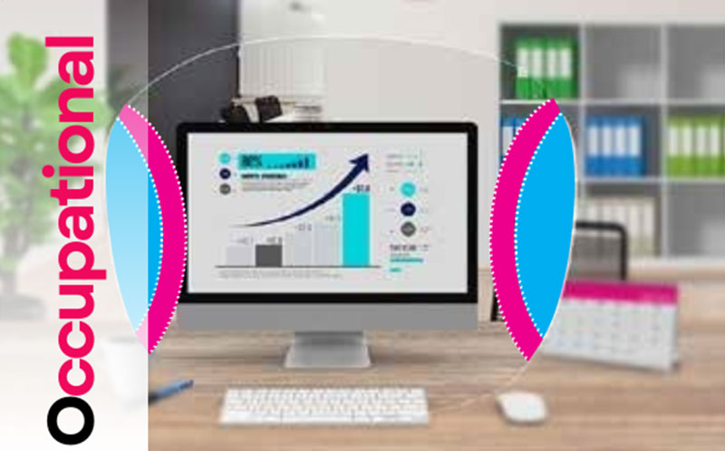 Occupational varifocal lens
